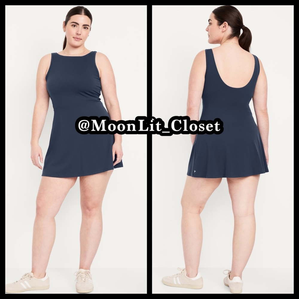 Old Navy StudioSmooth Athletic Dress Size XS Petite Dusk Navy